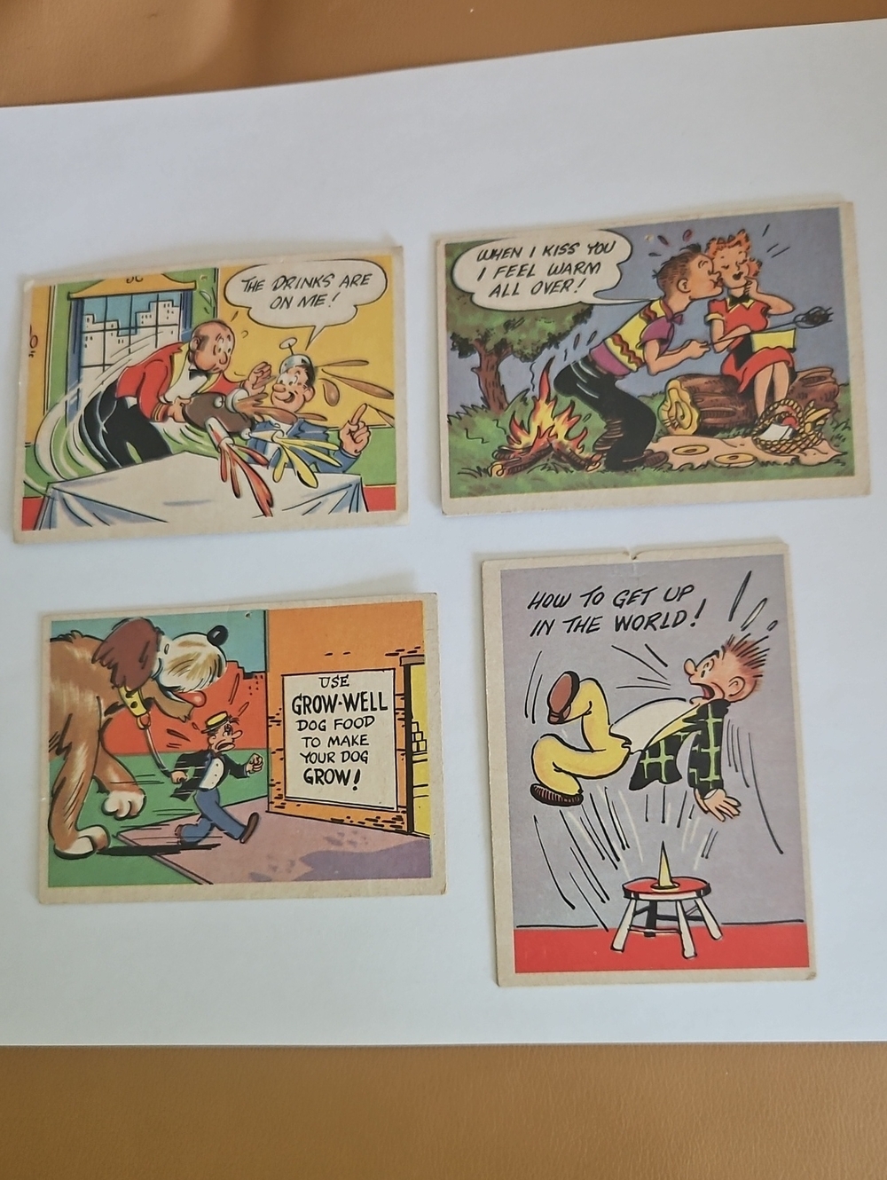 Topps Vintage 1957 Goofy Series Trading Cards -#1,11,21 & 47.